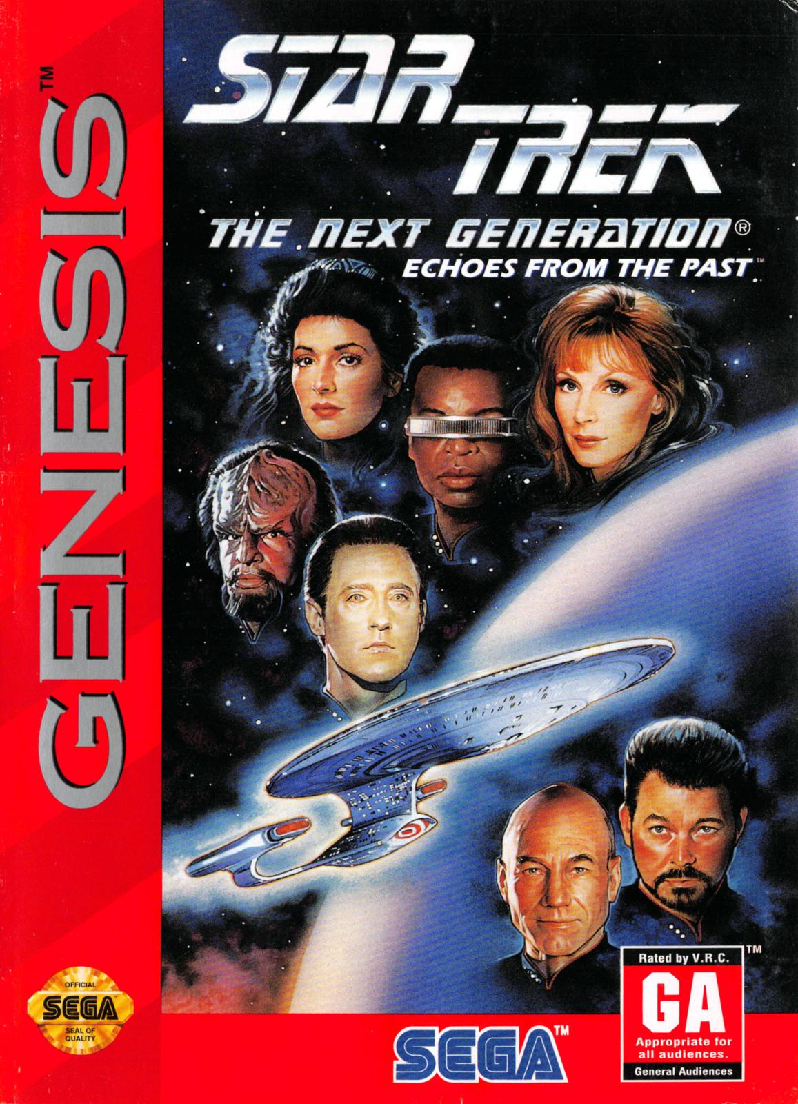 Star Trek Next Generation Echoes From the Past - Sega Genesis