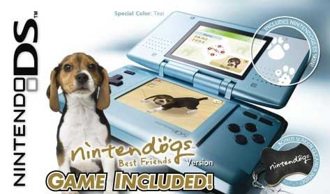 Teal Nintendogs Edition DS System - Nintendo DS